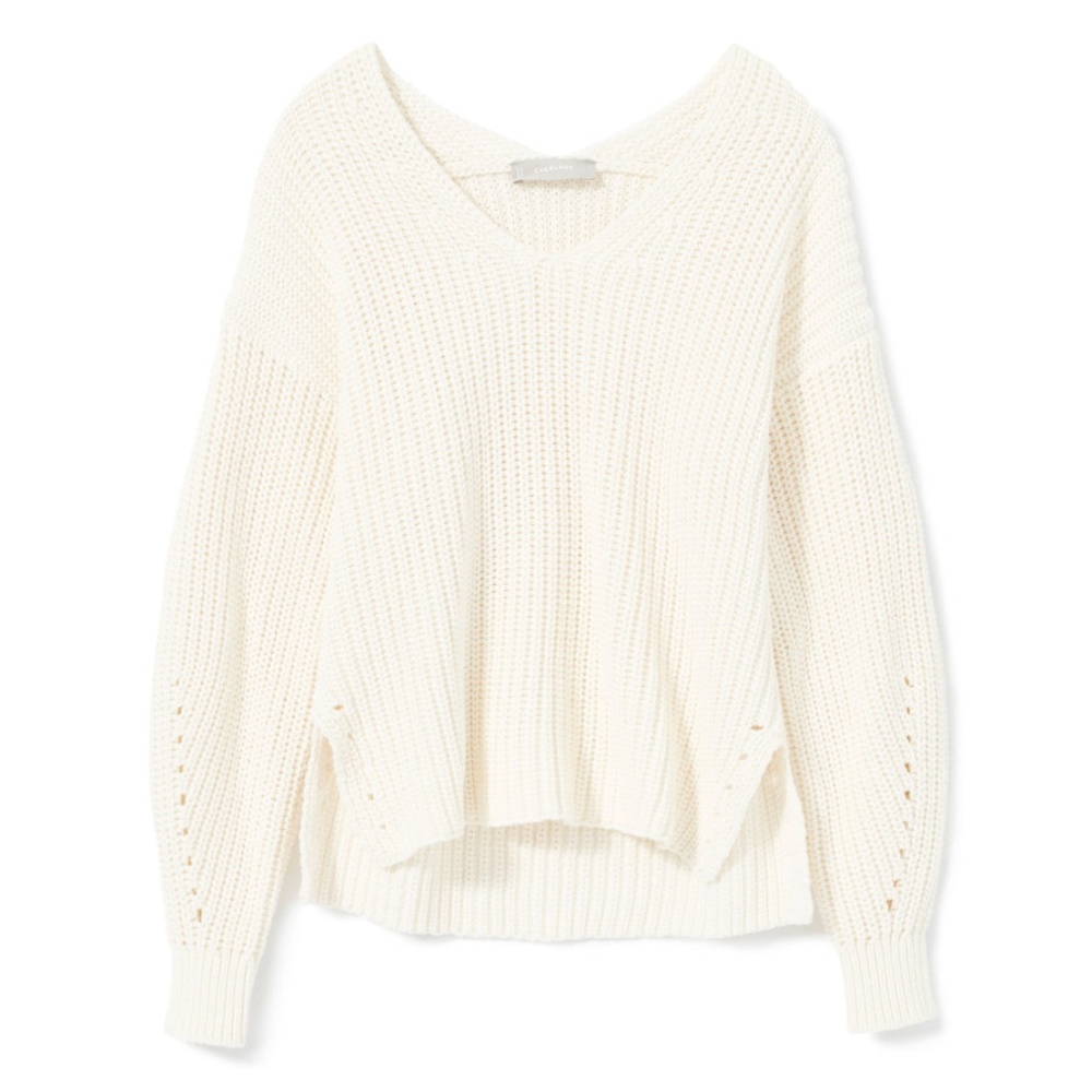 EVERLANE'S The Texture Cotton V-Neck